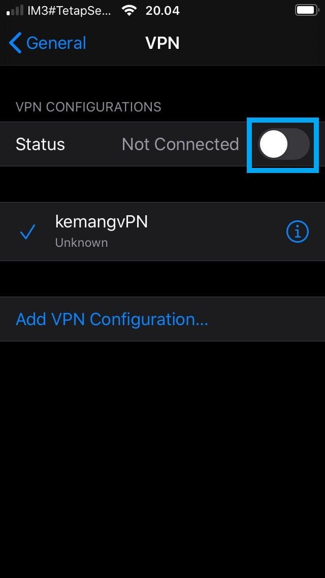Tutorial Setting Manual Di IOS - KemangVPN